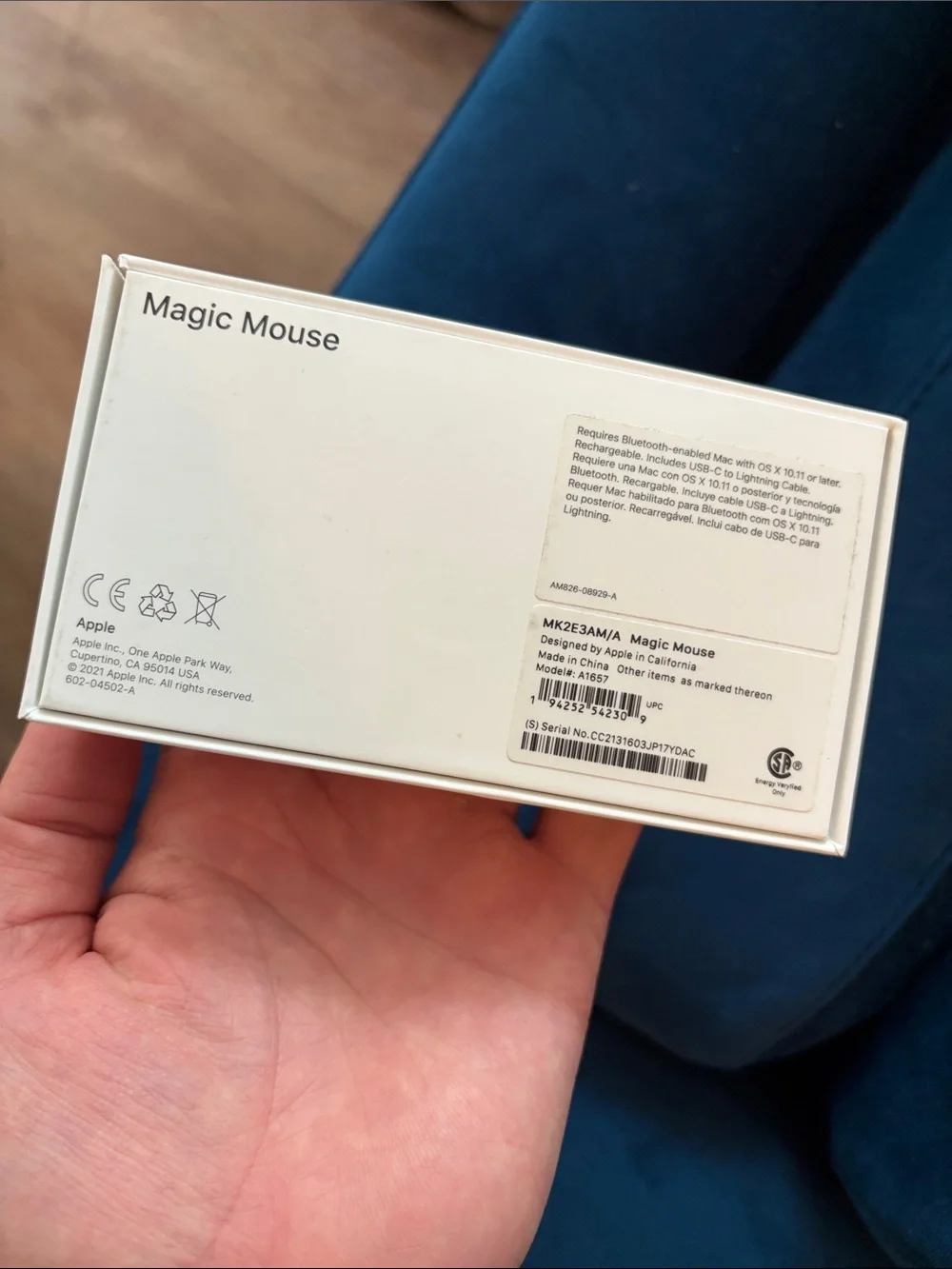 Apple Magic Mouse — White Bluetooth Multi-Touch Wireless Mouse